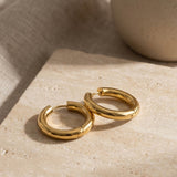 Solid Hoop Earrings Gold