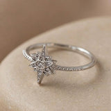 Starburst Ring Silber