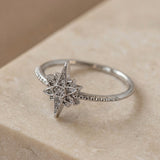 Starburst Ring Silber