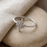 Starburst Ring Silber