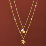 Starfish Necklace Gold