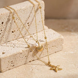Starfish Necklace Gold