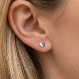 Clous d'oreilles Tiny Hearts Argent