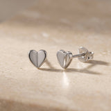 Clous d'oreilles Tiny Hearts Argent