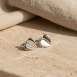Clous d'oreilles Tiny Hearts Argent