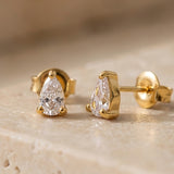 Tiny Marquise Ohrstecker Gold