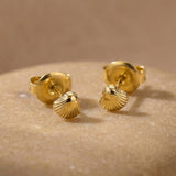 Tiny Shell Ohrstecker Gold