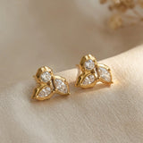 Hammered Hoop Earrings Medium Gold