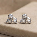 Hammered Hoop Earrings Medium Gold