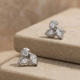 Hammered Hoop Earrings Medium Gold