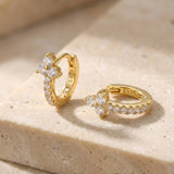 Boucles d'oreilles créoles Triconia or