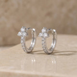 Boucles d'oreilles créoles Triconia argent