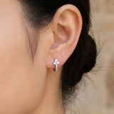 Boucles d'oreilles créoles Triconia argent