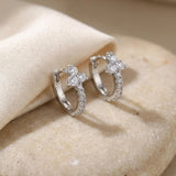 Boucles d'oreilles créoles Triconia argent