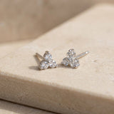 Clous d'oreilles Triconia argent