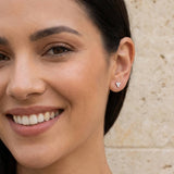 Clous d'oreilles Triconia argent