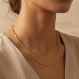 Twist Chain Necklace Gold