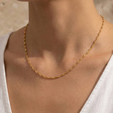 Twist Chain Necklace Gold