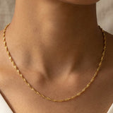Twist Chain Necklace Gold