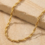 Twist Chain Necklace Gold