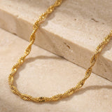 Twist Chain Necklace Gold
