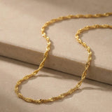 Twist Chain Necklace Gold