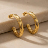 Twisted Creolen Gold