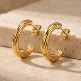 Twisted Creolen Gold