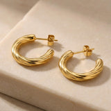 Twisted Creolen Gold