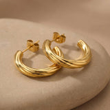 Twisted Creolen Gold