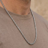 Wheat Chain Necklace Silber