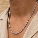 Wheat Chain Necklace Silber