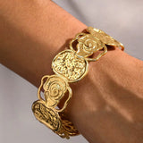 Wild Bloom Bangle Gold