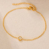 Big Paperclip Anklet Silver