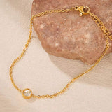 Big Paperclip Anklet Silver