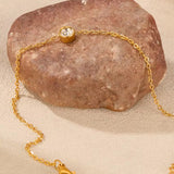 Big Paperclip Anklet Silver
