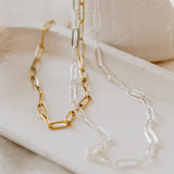 Big Paperclip Necklace Silber