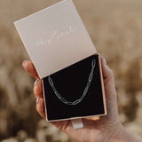 Big Paperclip Necklace Silber