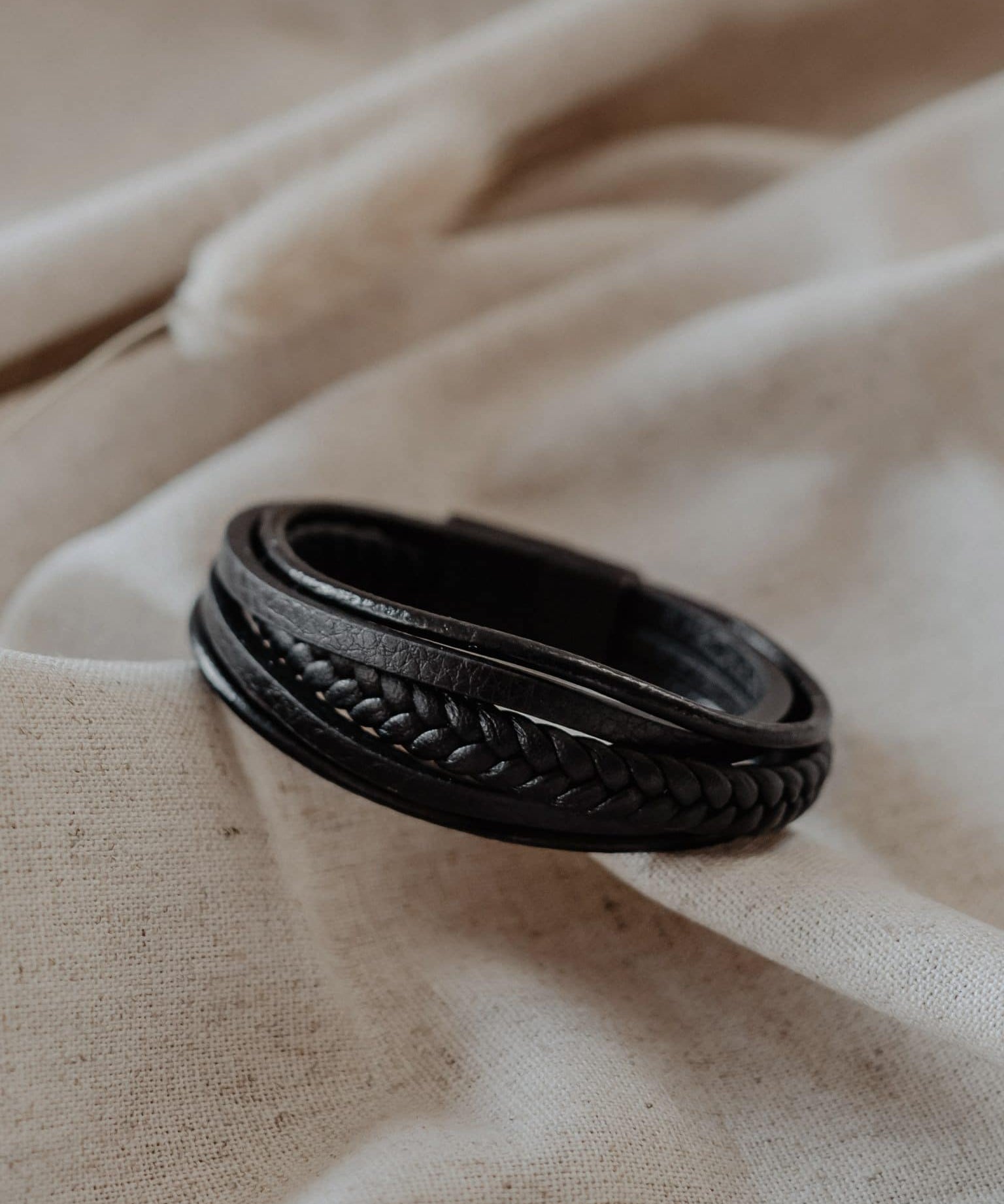 Bracelet Tressé Noir