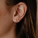 Star stud earrings silver