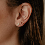 Boucles d'oreilles puces étoiles argent
