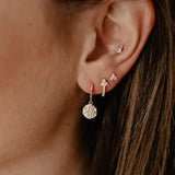 Triconia hoop earrings gold