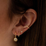 Zirconia ear cuff gold
