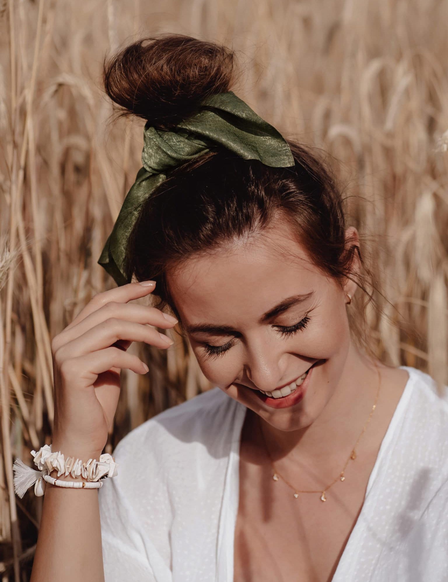 Chouchou avec détail foulard Mono