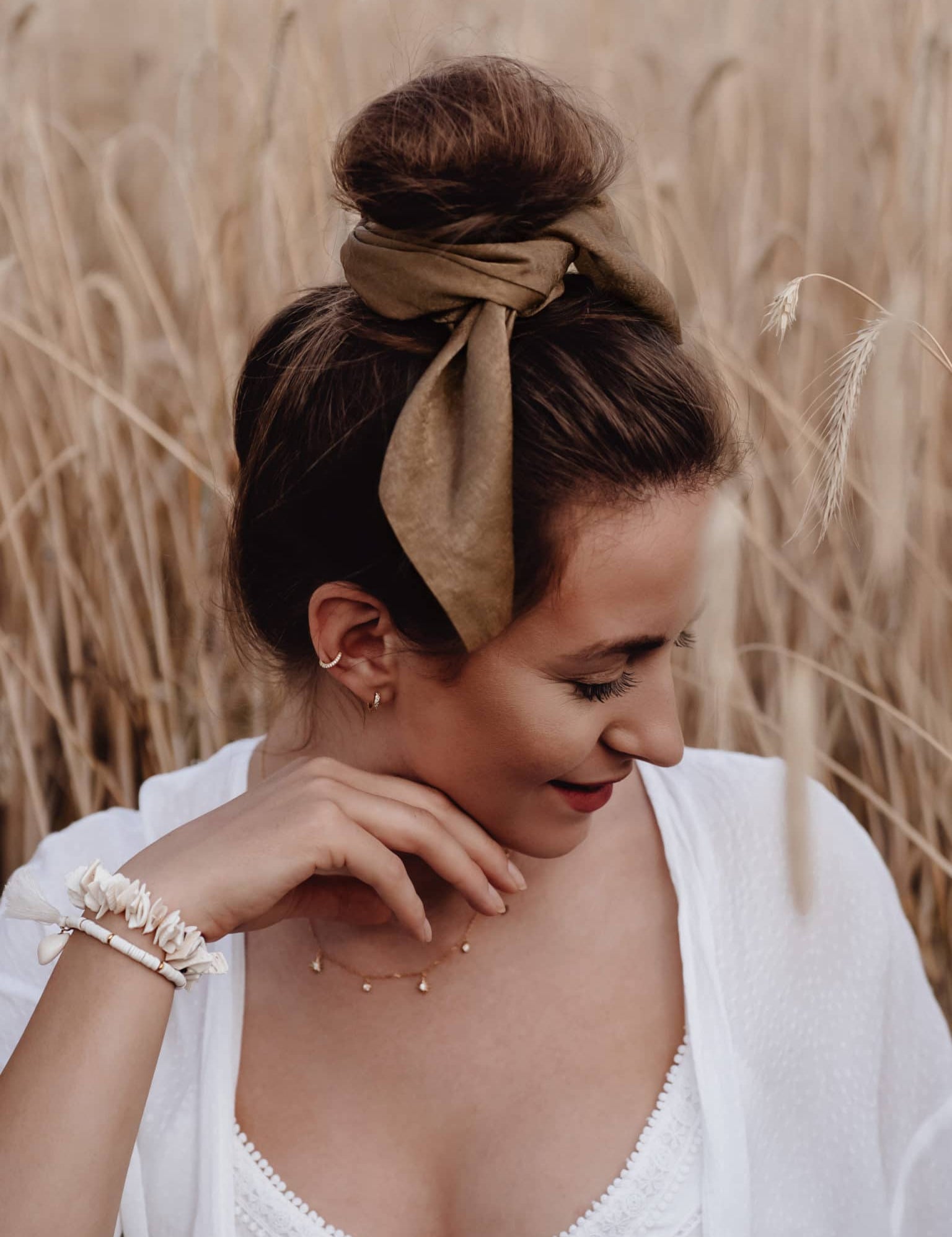 Chouchou avec détail foulard Mono