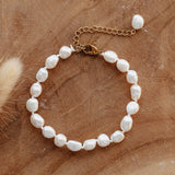 Baroque Pearl Bracelet Gold