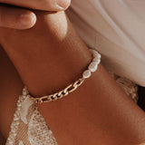 Bracelet Chaîne Perles Baroque Doré
