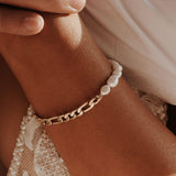 Baroque Pearl Chain Bracelet Gold