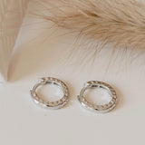 Baroque Style Creolen Silber
