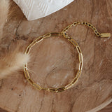 Big Paperclip Bracelet Gold